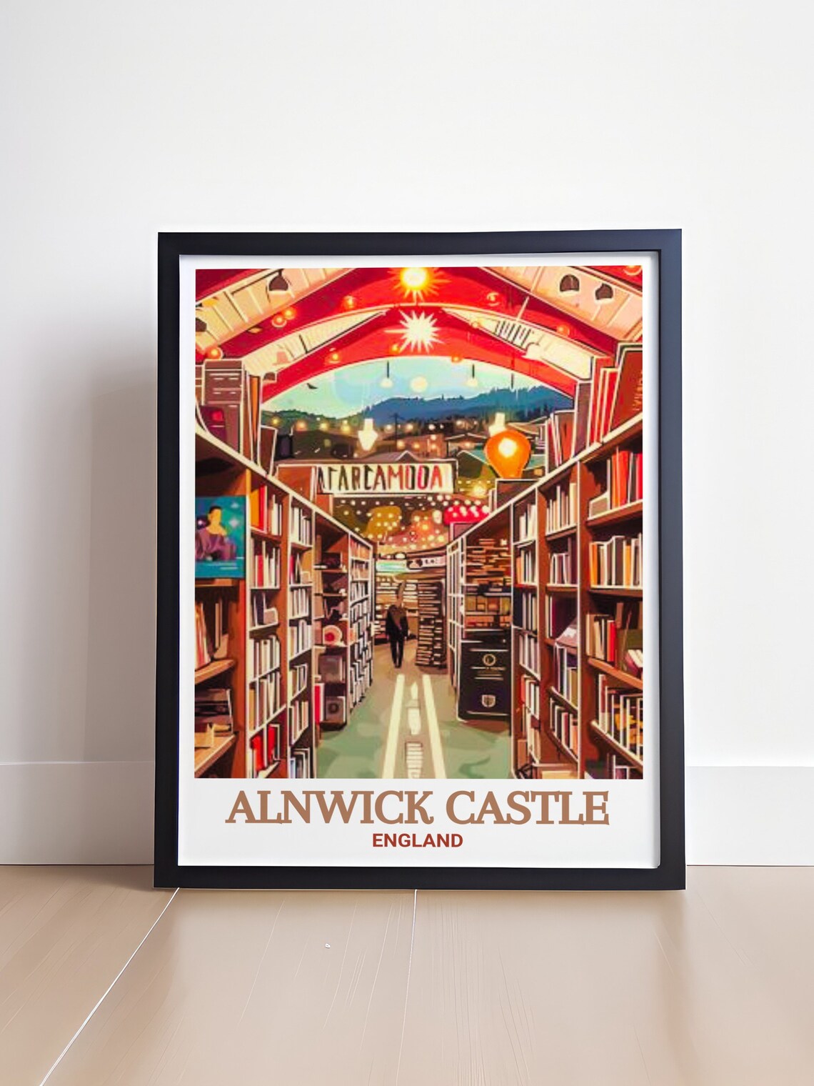 Alnwick Castle Travel Poster, Northumberland Landmark - Image 4