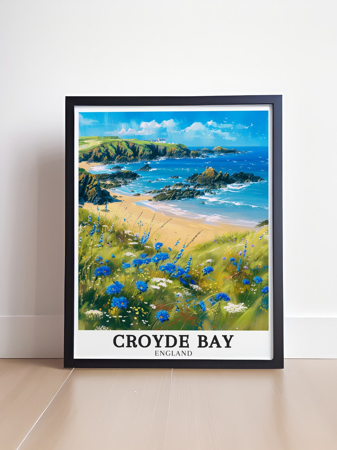Croyde Bay Travel Poster, Baggy Point North Devon AONB - Image 4