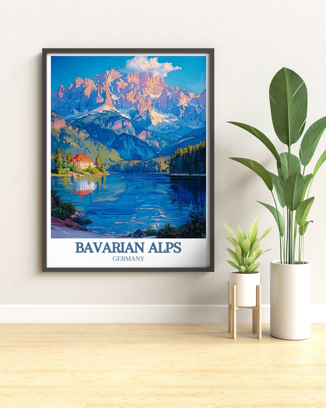 Bavarian Alps Germany Alpine Lake Mountain Reflection Poster - Image 3