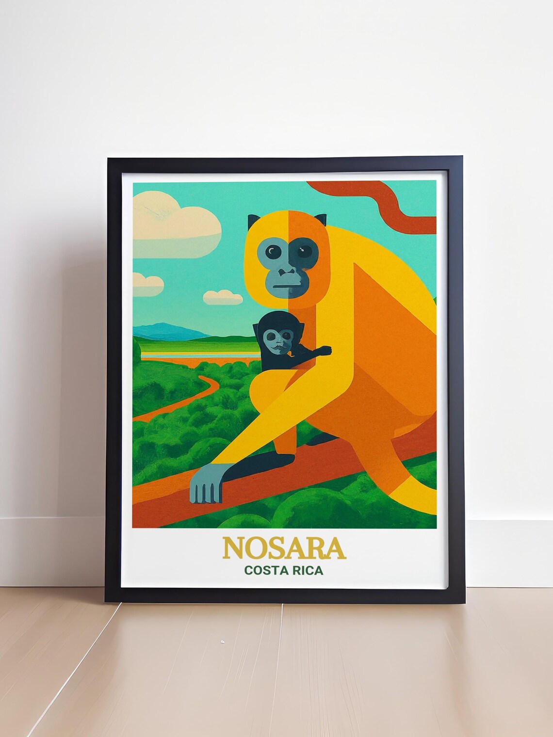 Nosara Costa Rica Monkey Family in Jungle Canopy Travel Poster - Image 4