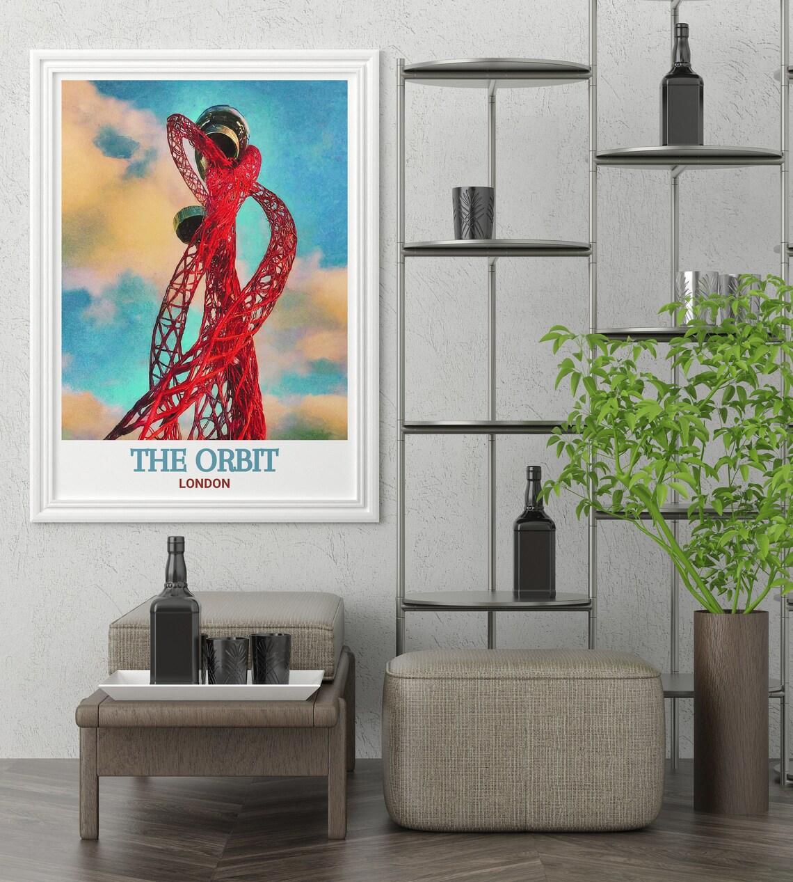The Orbit London Red Twisted ArcelorMittal Sculpture Tower Poster - Image 2