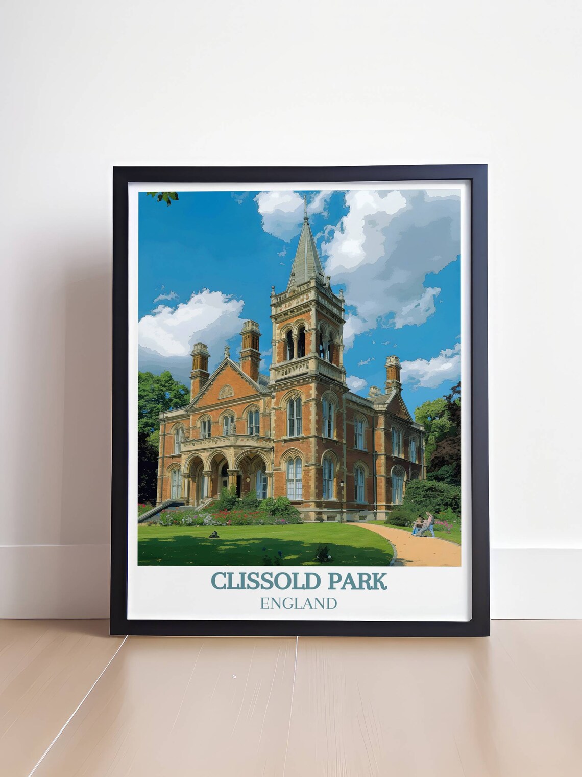 Clissold Park England Victorian Mansion House Summer View Poster - Image 4