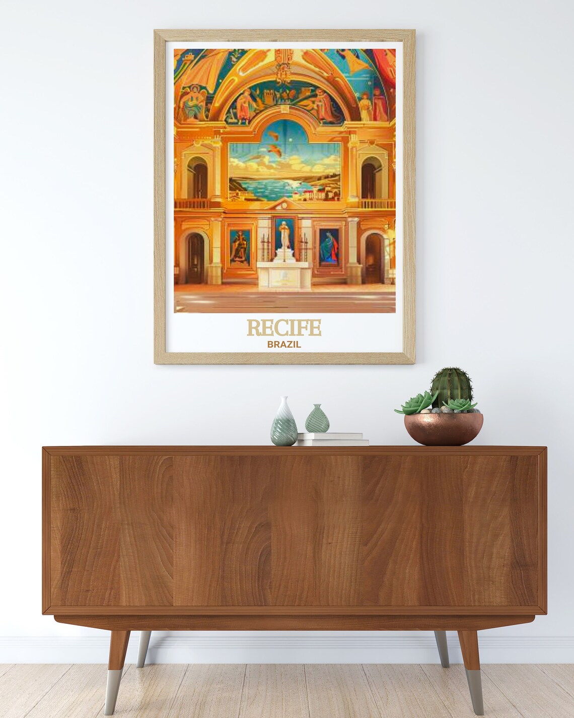 Recife Brazil Capela Dourada Golden Baroque Chapel Interior Poster - Image 3