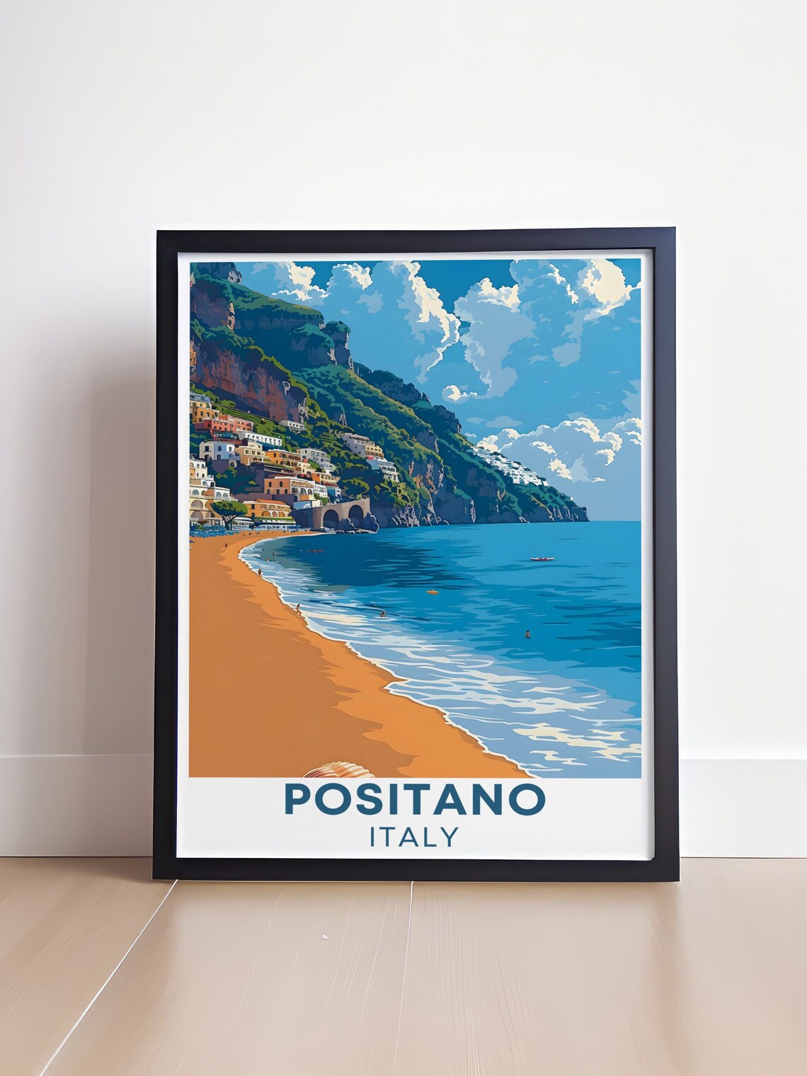 Spiaggia Grande Golden Beach of Positano Amalfi Coast Poster - Image 4