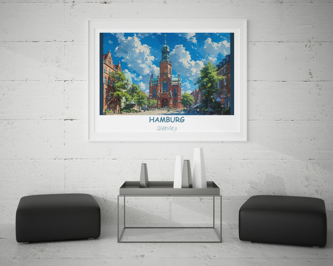 Saint Michaelis Church The Michel Sunny Hamburg Germany Poster - Image 4