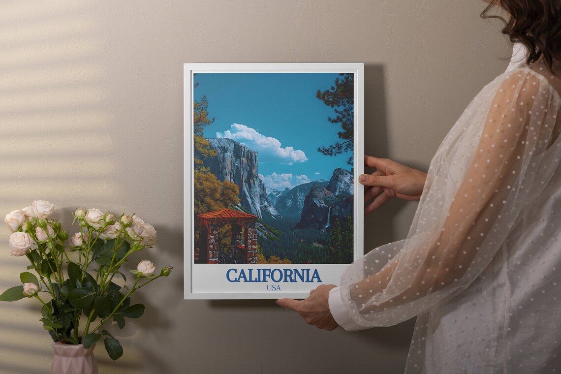 California Poster Santa Barbara And The Majesty Of Yosemite National Park Art Santa Barbara Photo Art - Image 4