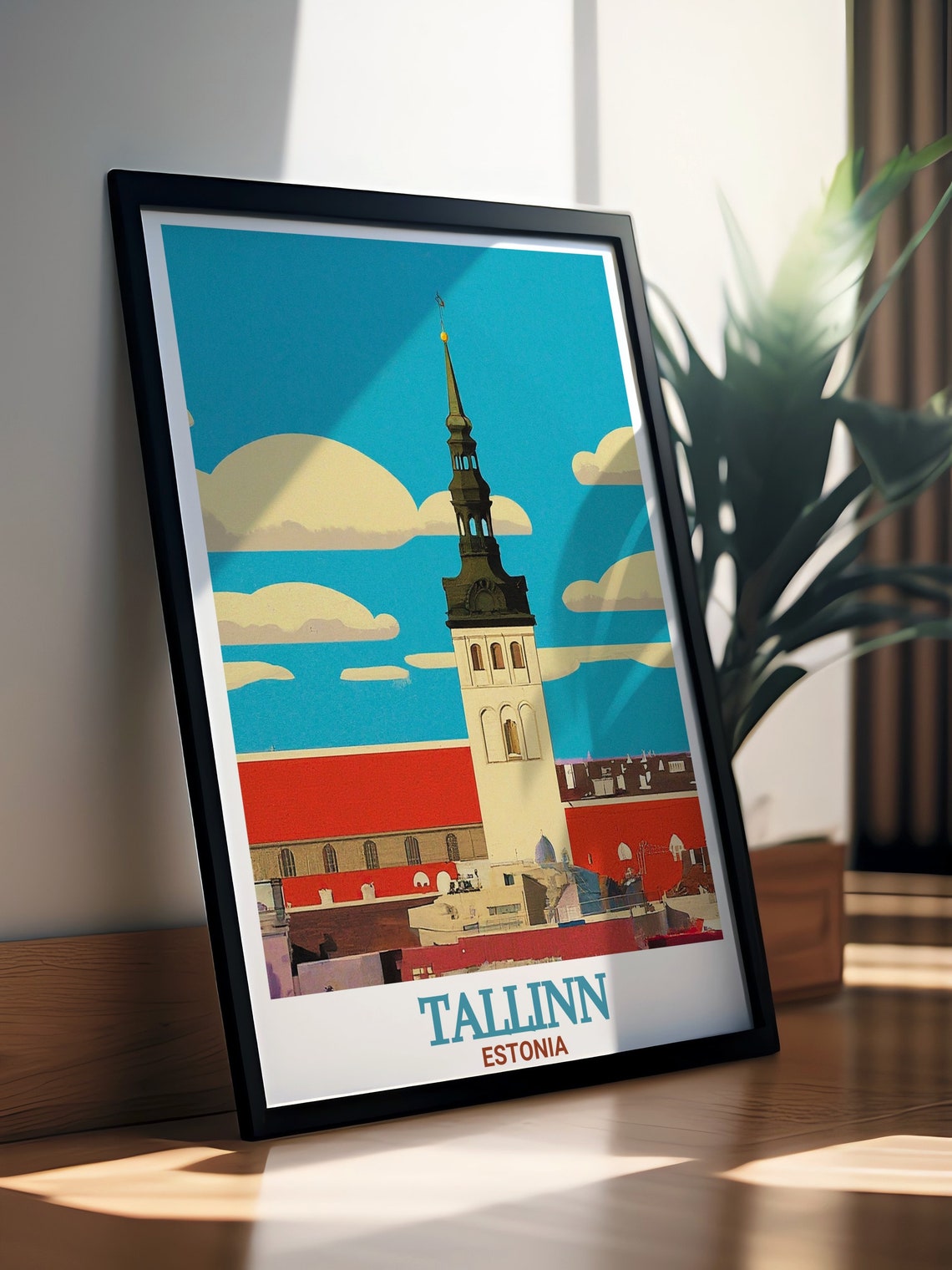 Tallinn Estonia Travel Art Toompea Castle Posters And Travel Gifts Toompea Castle And Estonia Wall Art Estonia Travel Art - Image 2