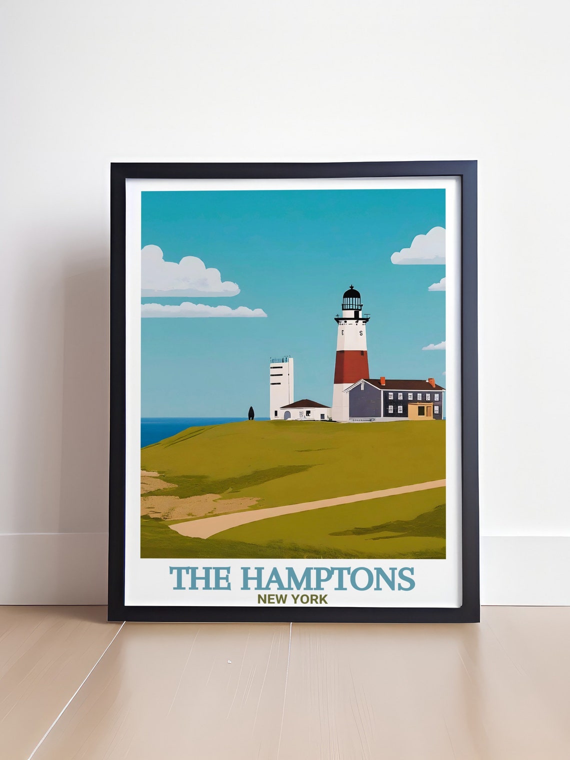 The Hamptons Montauk Point Lighthouse New York Travel Poster - Image 4