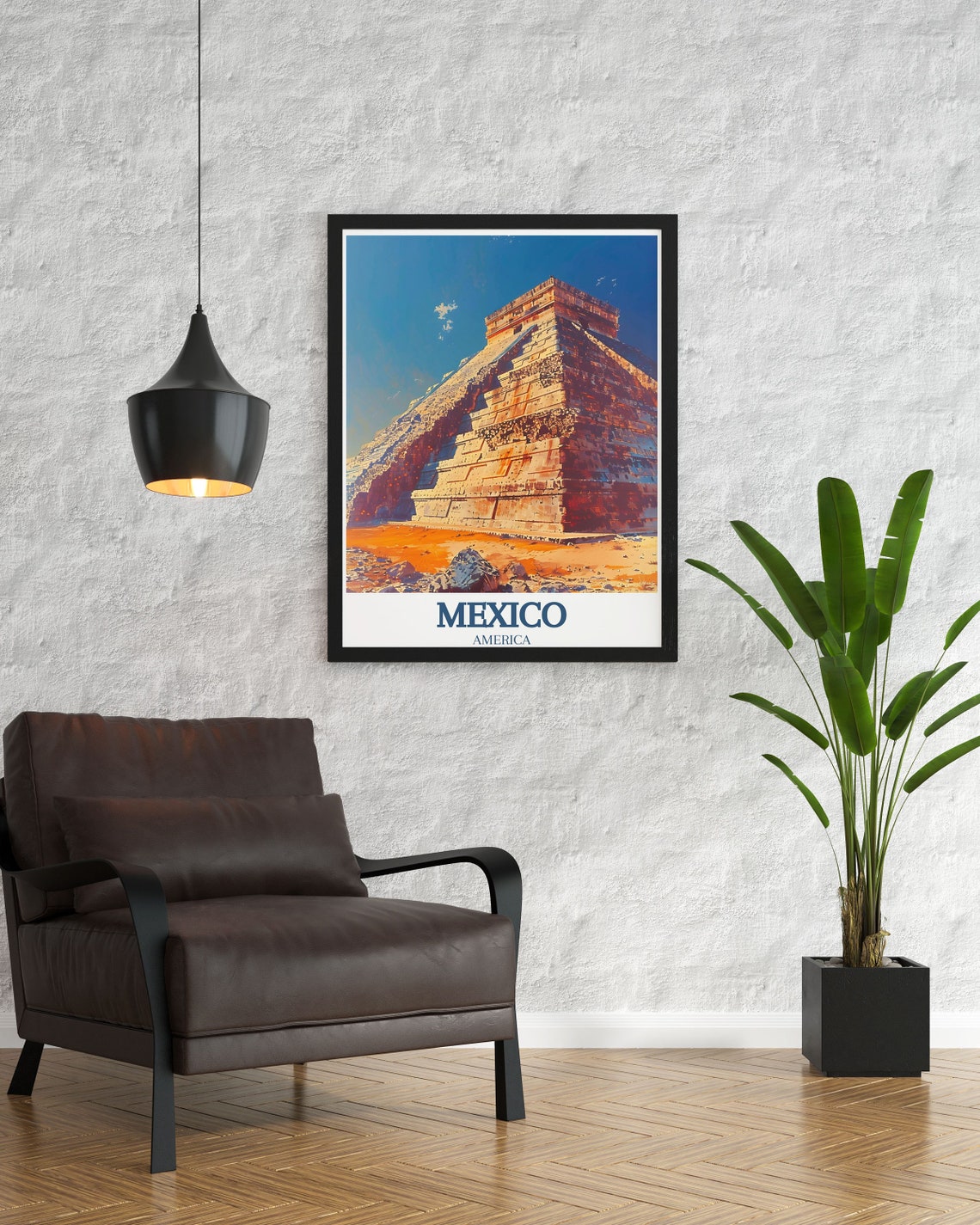 El Castillo Close-Up Warm Twilight at Chichen Itza Mexico Poster - Image 2