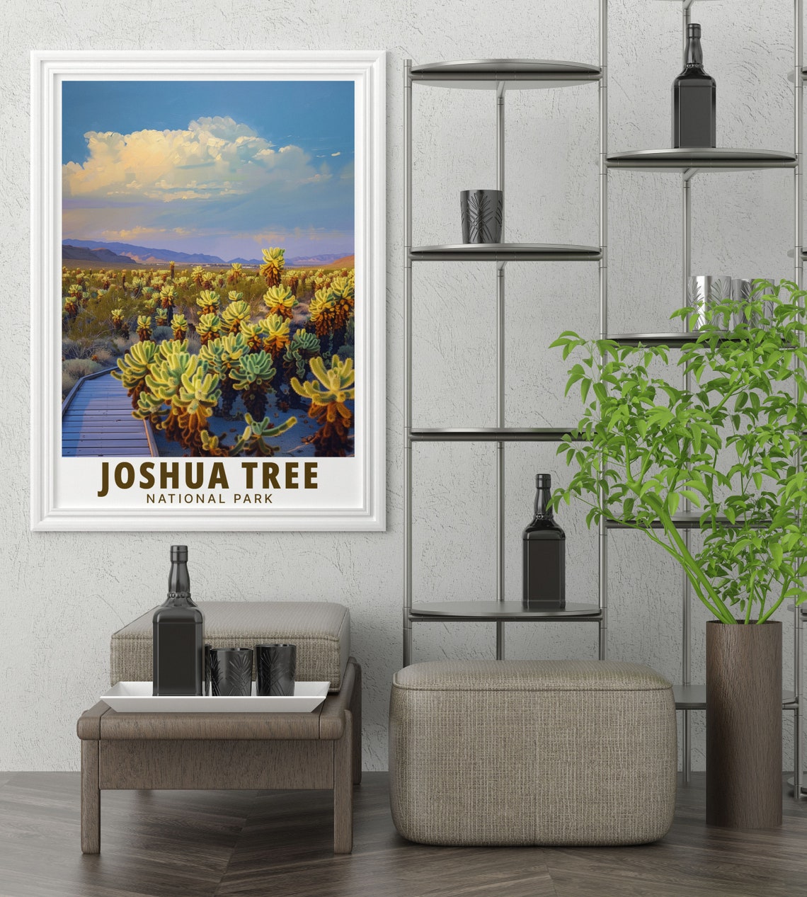 Joshua Tree National Park Cholla Cactus Garden Boardwalk Poster - Image 3
