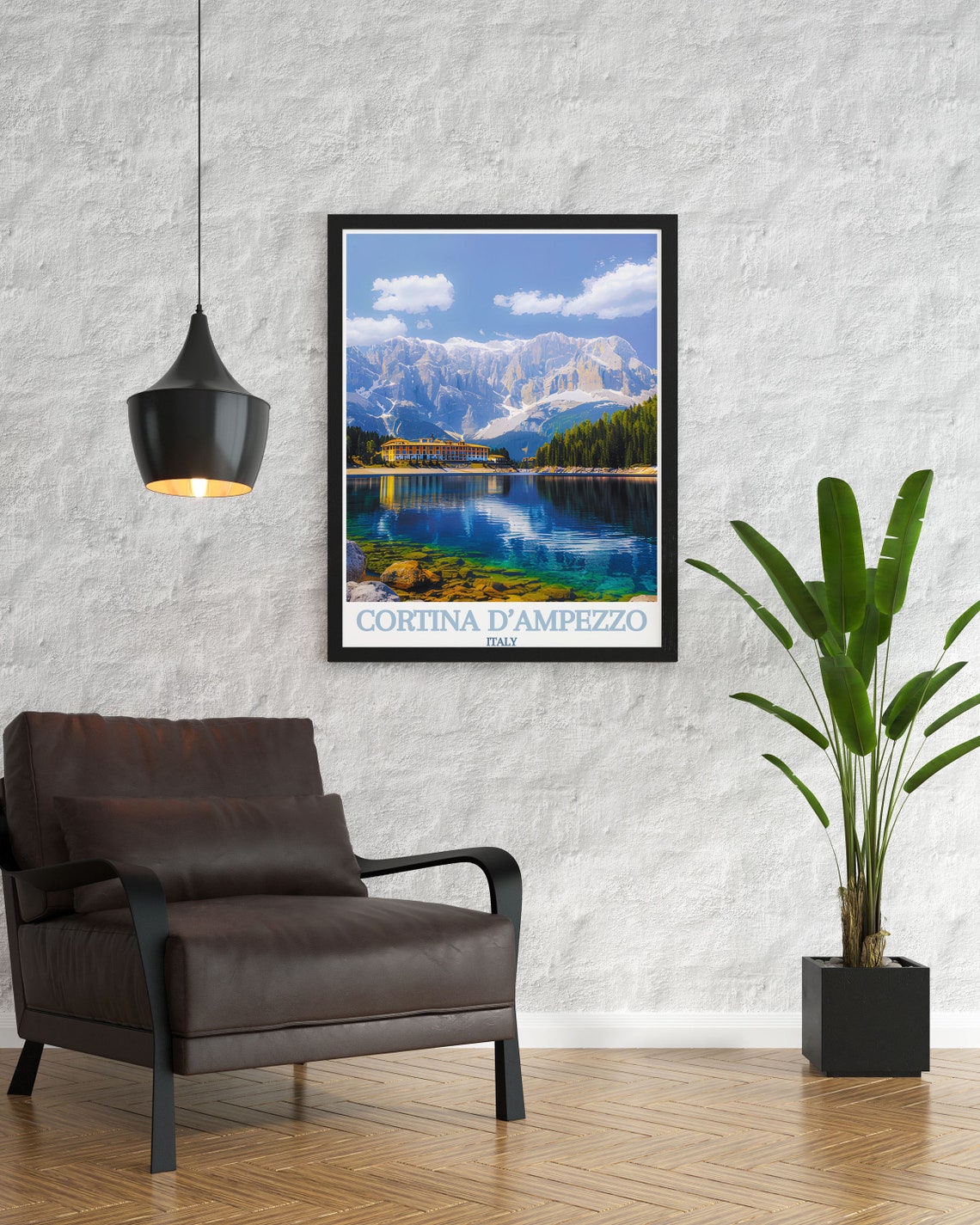 Cortina dAmpezzo Lake Misurina Dolomites Reflection Poster Art - Image 3