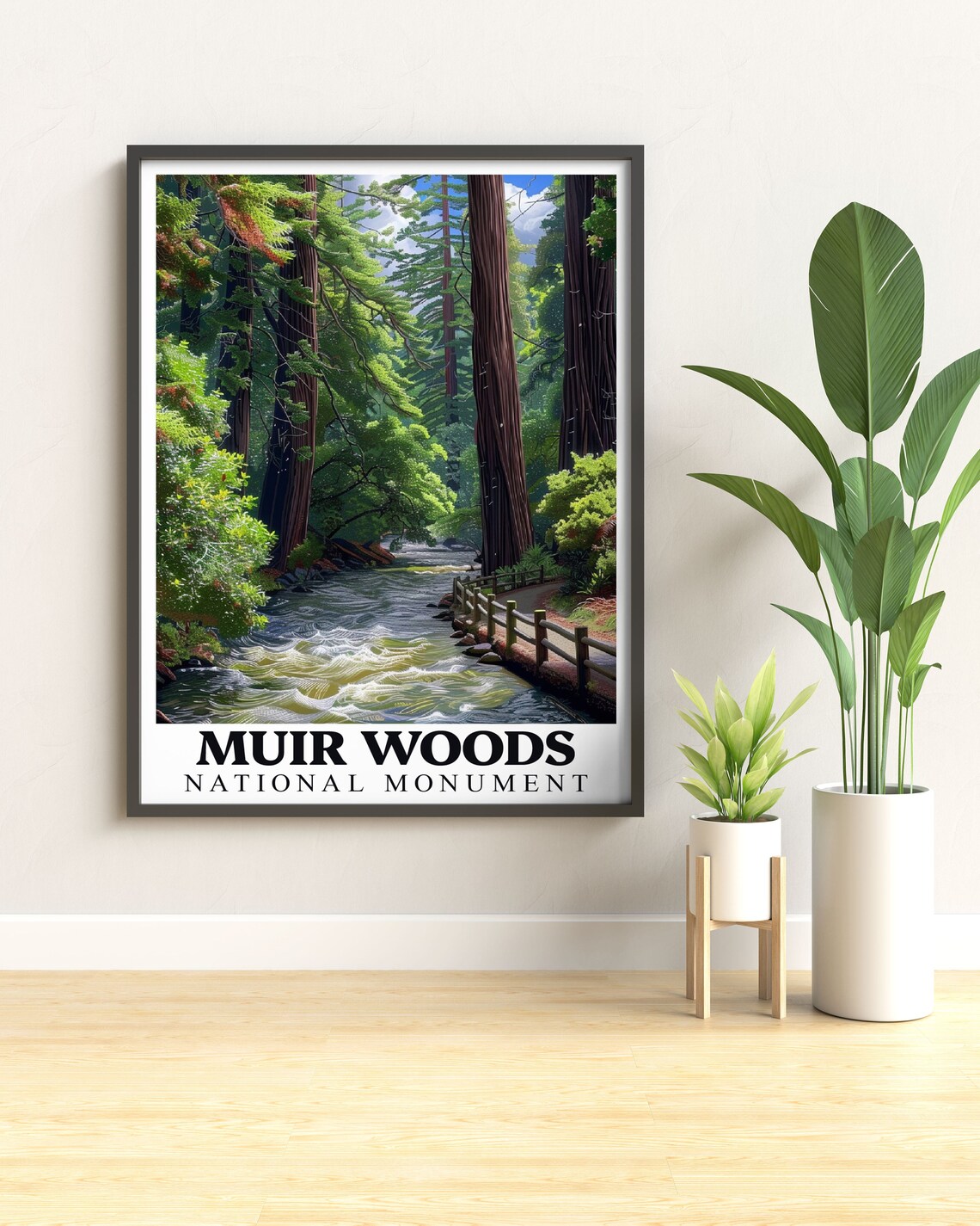 Muir Woods National Monument Towering Redwood Creek Art Print - Image 2