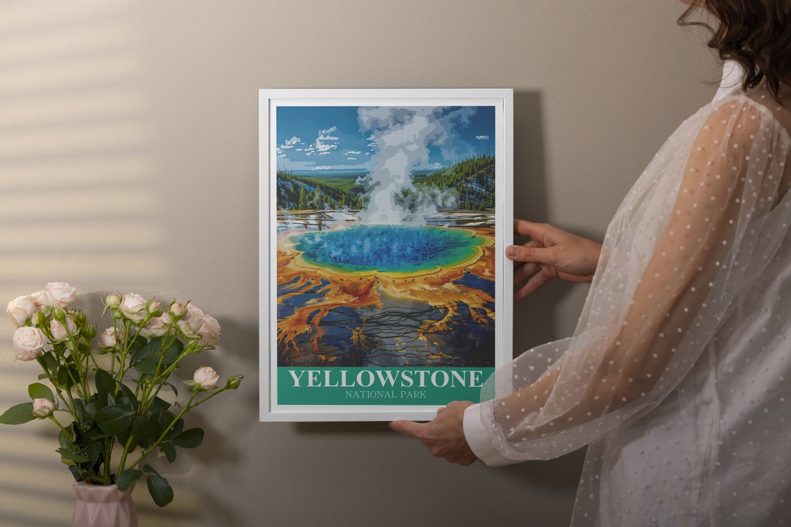 Yellowstone National Park Grand Prismatic Spring Colors Poster - Image 3