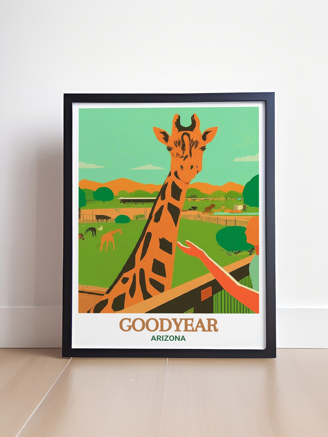 Goodyear Art Wildlife World Zoo Travel Prints Wildlife World Zoo Aquarium Safari Park Art Goodyear Decor Goodyear Gift - Image 4
