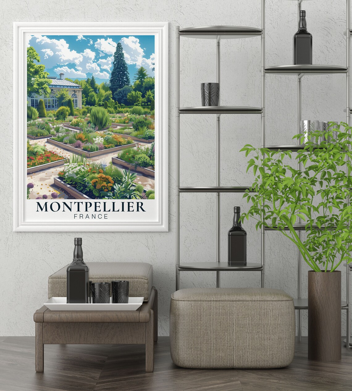 Montpellier France Print Jardis Des Plantes De Montpellier Art Montpellier Print France Wall Art Montpellier Poster - Image 2