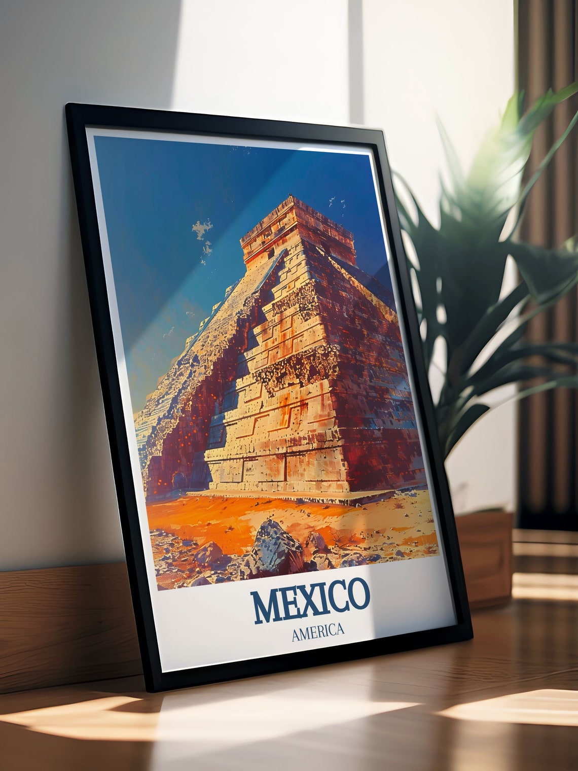 El Castillo Close-Up Warm Twilight at Chichen Itza Mexico Poster - Image 3