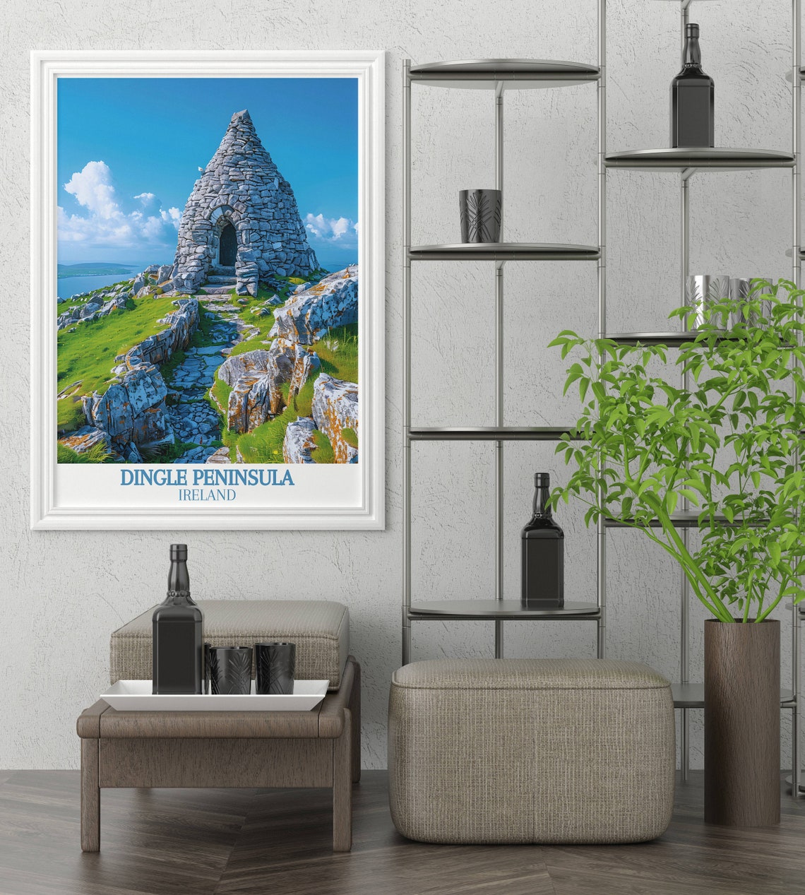 Dingle Peninsula Ireland Travel Poster Ancient Stone Oratory View - Image 3