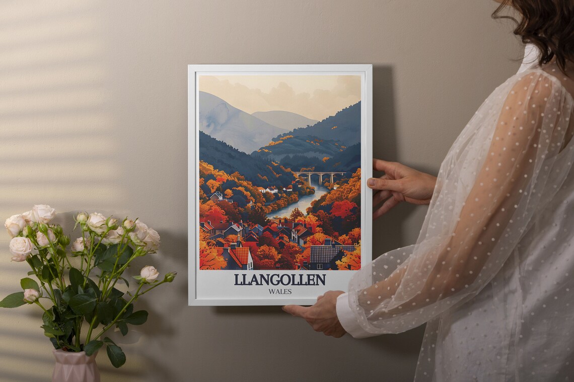 Llangollen Poster, Pontcysyllte Aqueduct Travel Print - Image 3