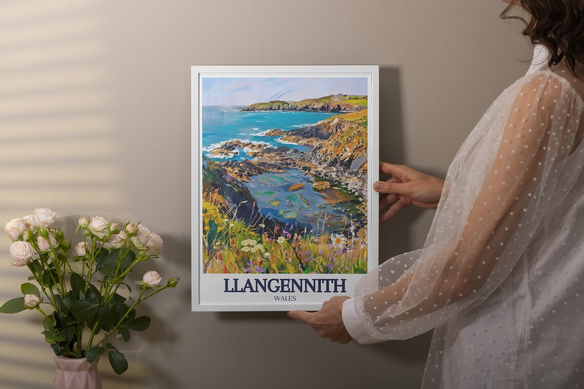 Llangennith Wales Gower Coast Path Brandy Cove Travel Poster - Image 3
