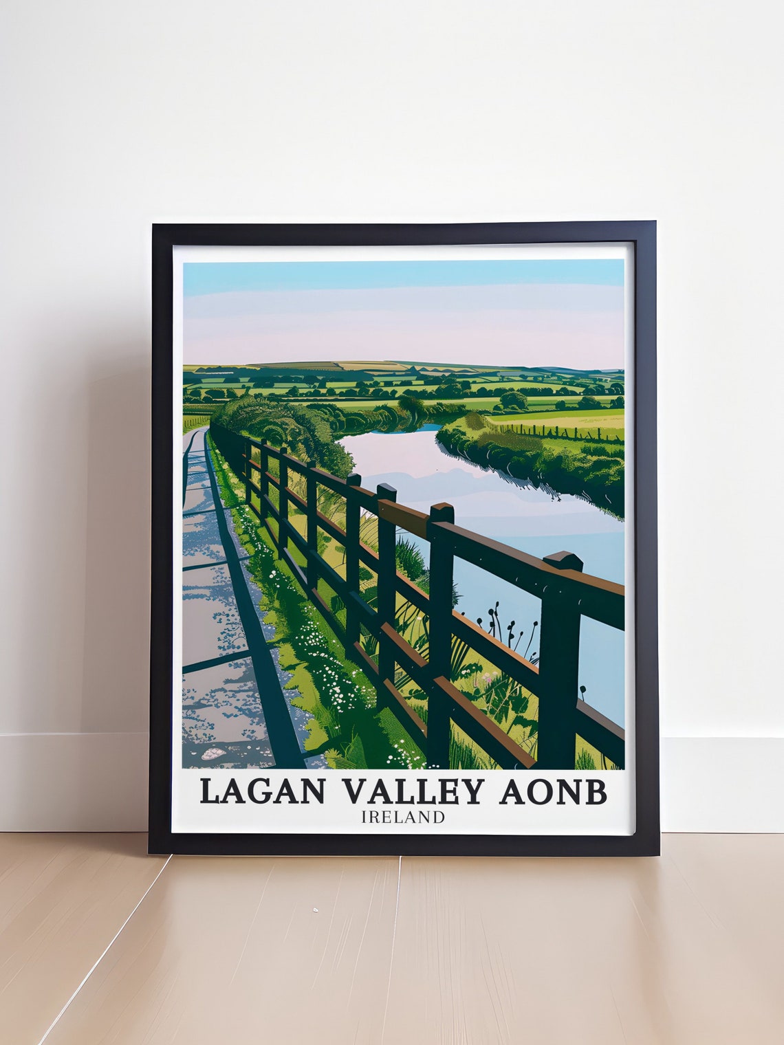 Lagan Valley River Lagan Towpath Green Ireland Travel Poster - Image 4