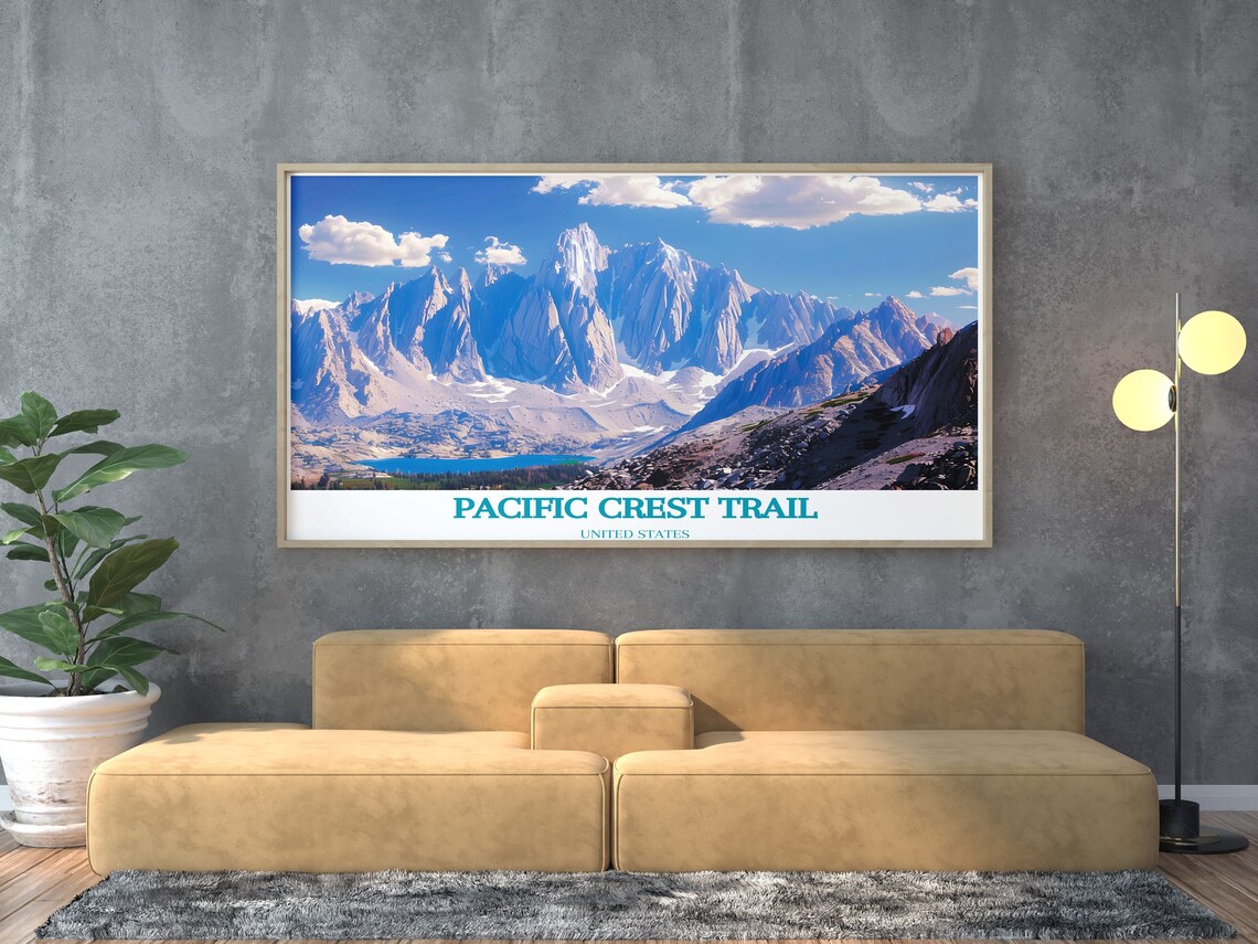 Pacific Crest Trail Jagged Sierra Granite Peaks Alpine Lake View Poster - Image 2