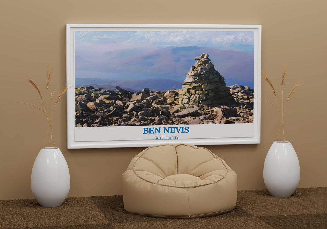 Ben Nevis Scotland Summit Cairn on the UK's Highest Mountain Poster - Image 2
