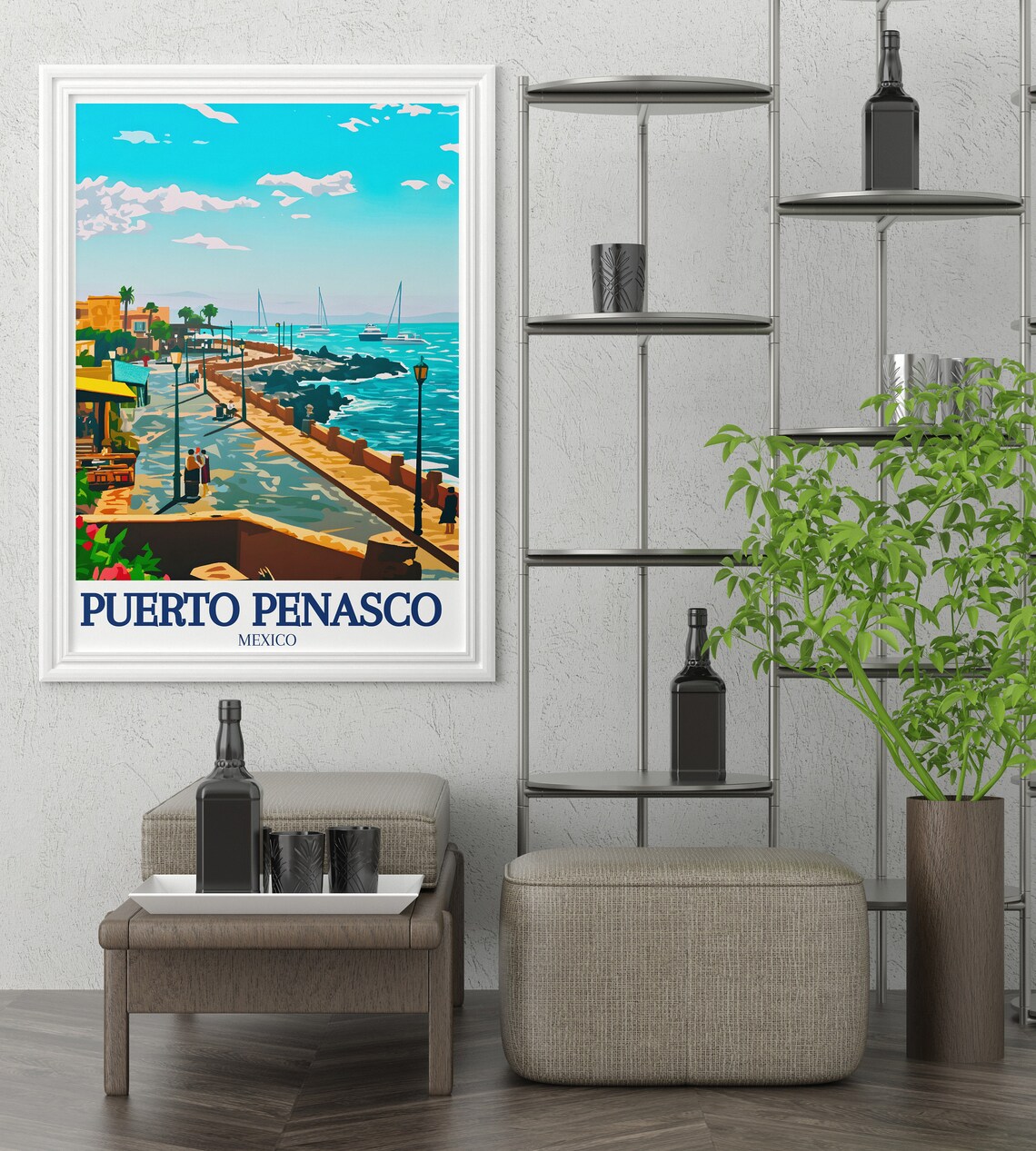 Puerto Peñasco Malecon and Sea of Cortez Travel Poster - Image 2