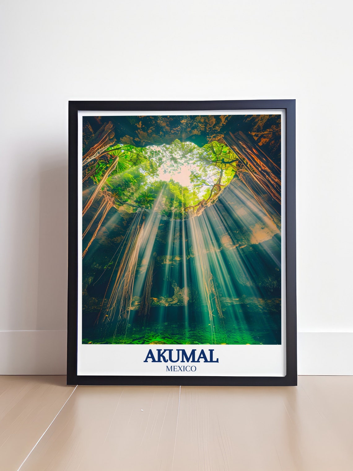 Akumal Travel Poster Cenote Laguna Yal Ku Posters Cenote Laguna Yal Ku Art Print Cenote Laguna Yal Ku Travel Poster - Image 4