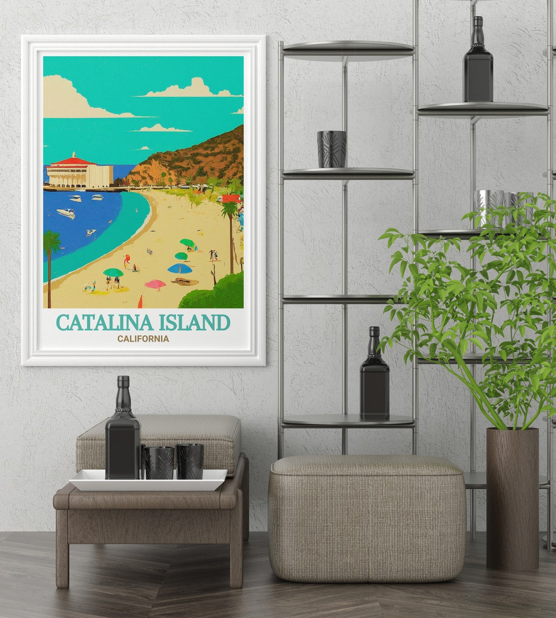 Descanso Beach Club Catalina Island California Retro Travel Poster - Image 2