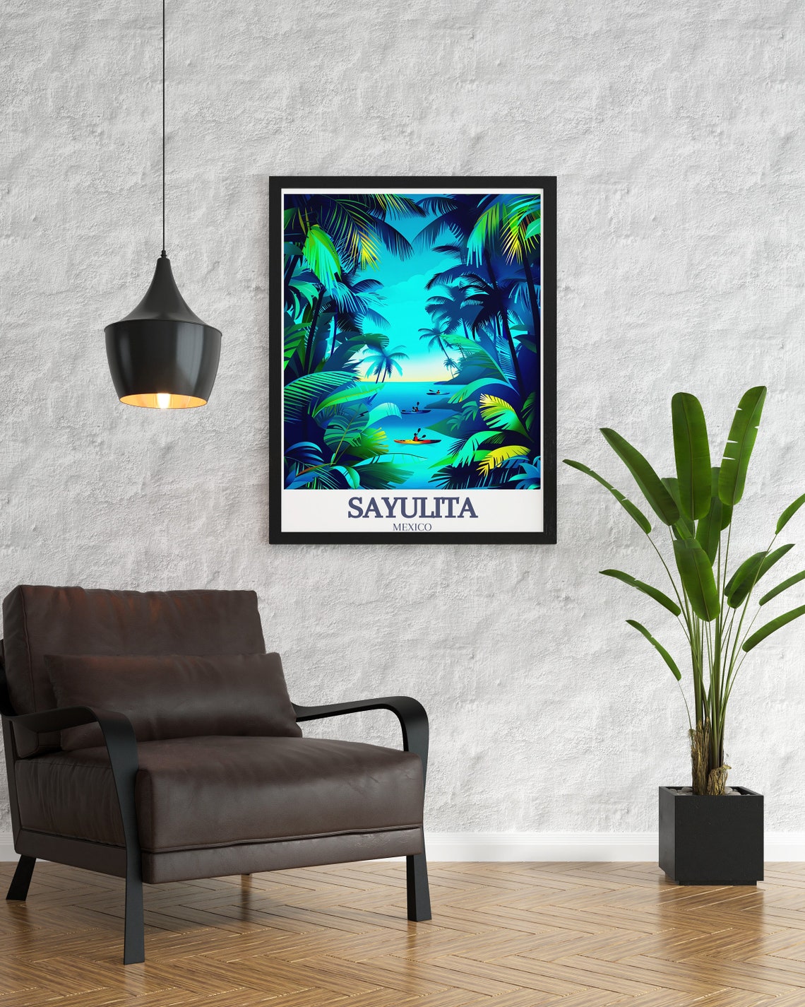 Sayulita Beach Travel Print Los Muertos Beach Art Sayulita Poster Sayulita Travel Poster Los Muertos Beach Art Sayulita Print - Image 2