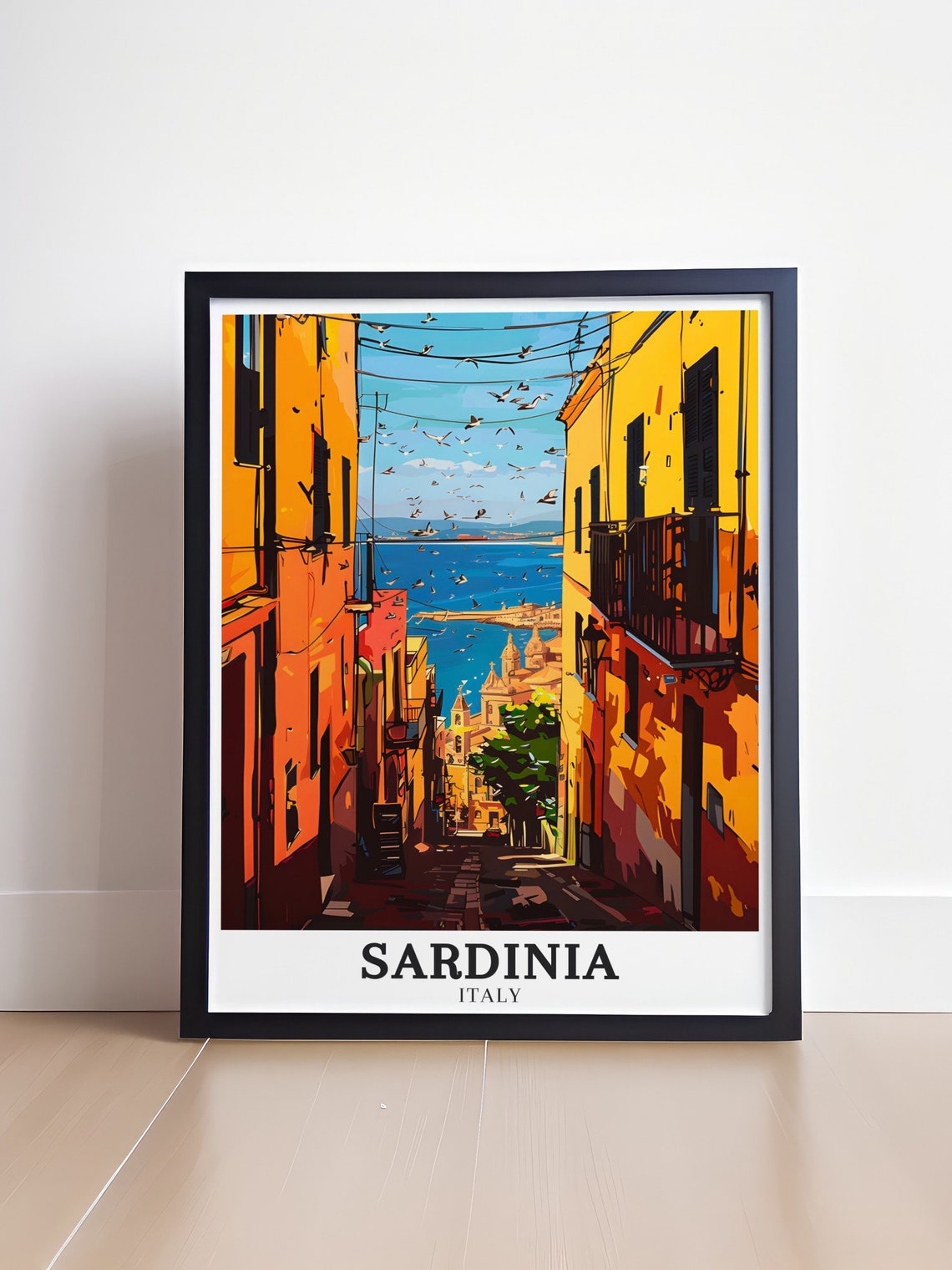 Sardinian Travel Print Cagliari Poetto Beach Wall Art Poetto Beach Poster Poetto Beach Travel Poster Poetto Beach Print - Image 4
