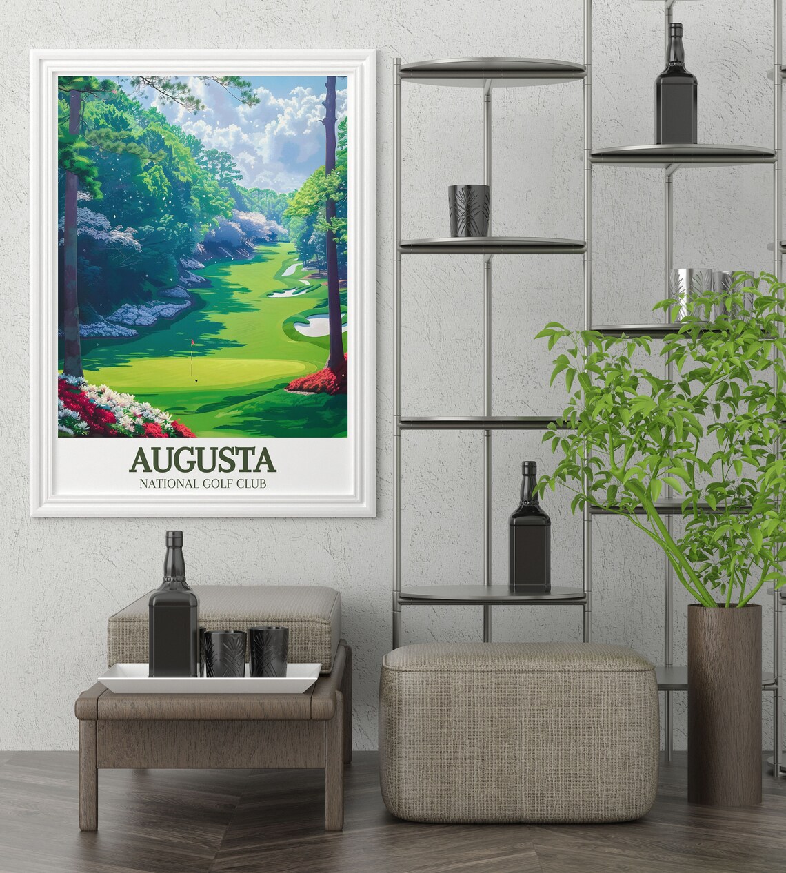 Augusta National Golf Club Fairway Azaleas Georgia Sports Poster - Image 2
