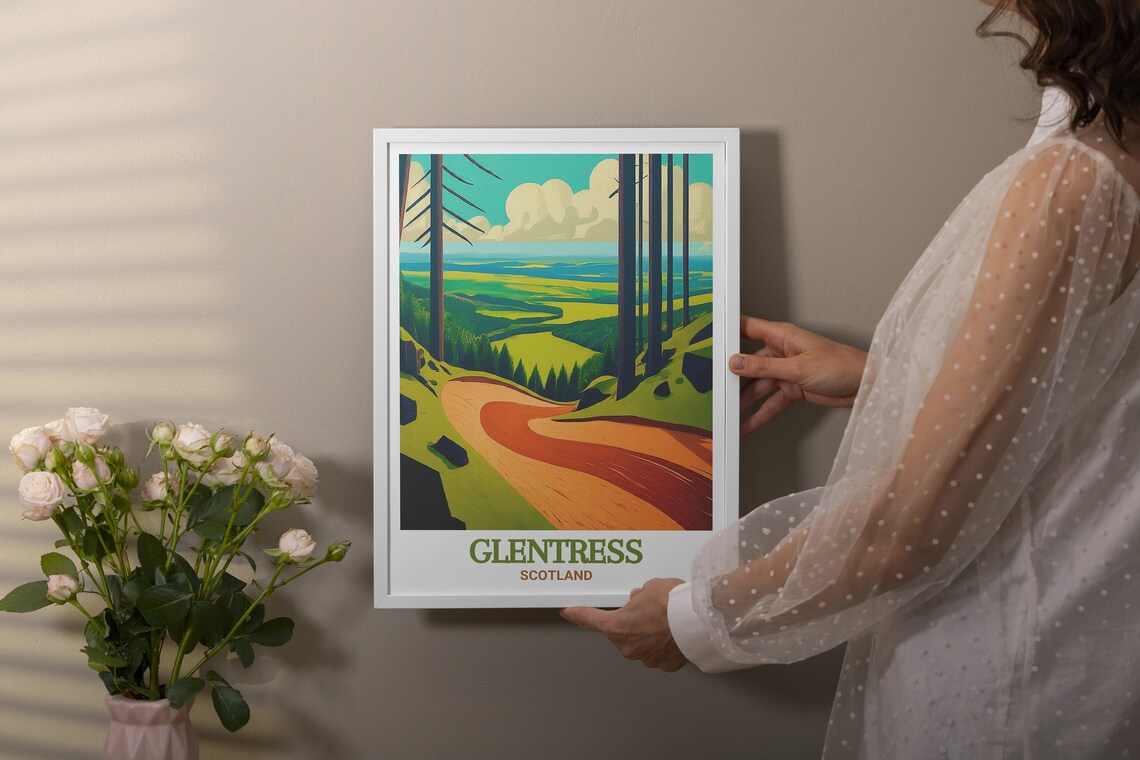 Glentress Mountain Bike Trail Centre Travel Print Glentress Mountain Bike Trails Framed Print Glentress Mountain Bike Trail Centre Art - Image 2