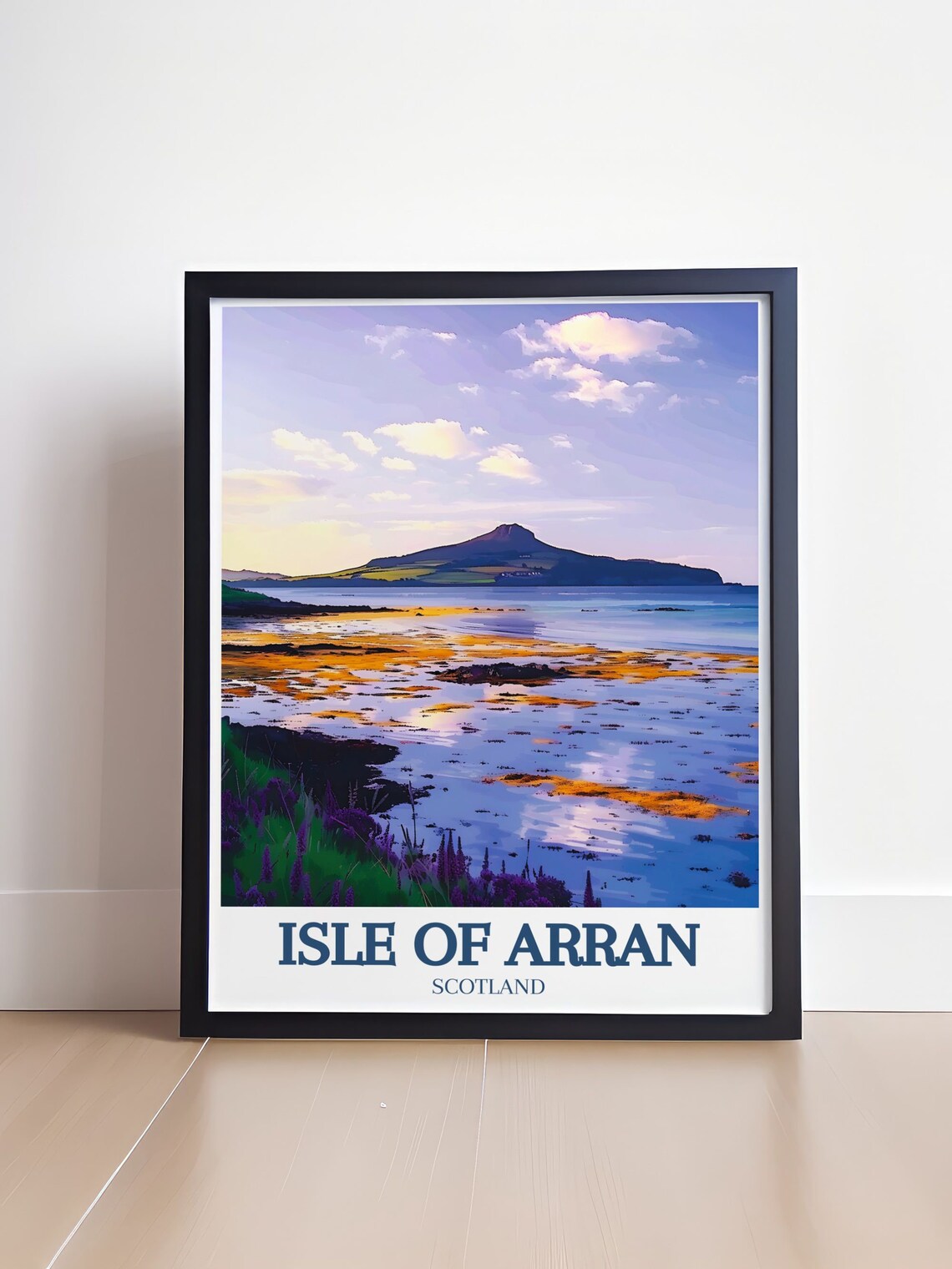 Isle of Arran Holy Isle Sunset Shoreline Scotland Travel Poster - Image 4