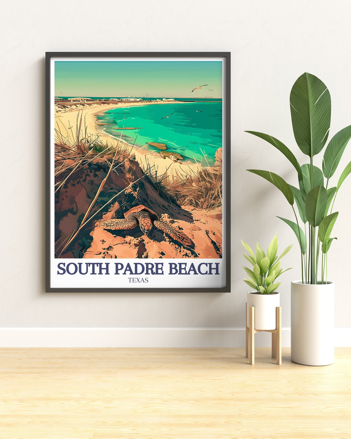 South Padre Beach Travel Poster, Malaquite Beach - Image 4