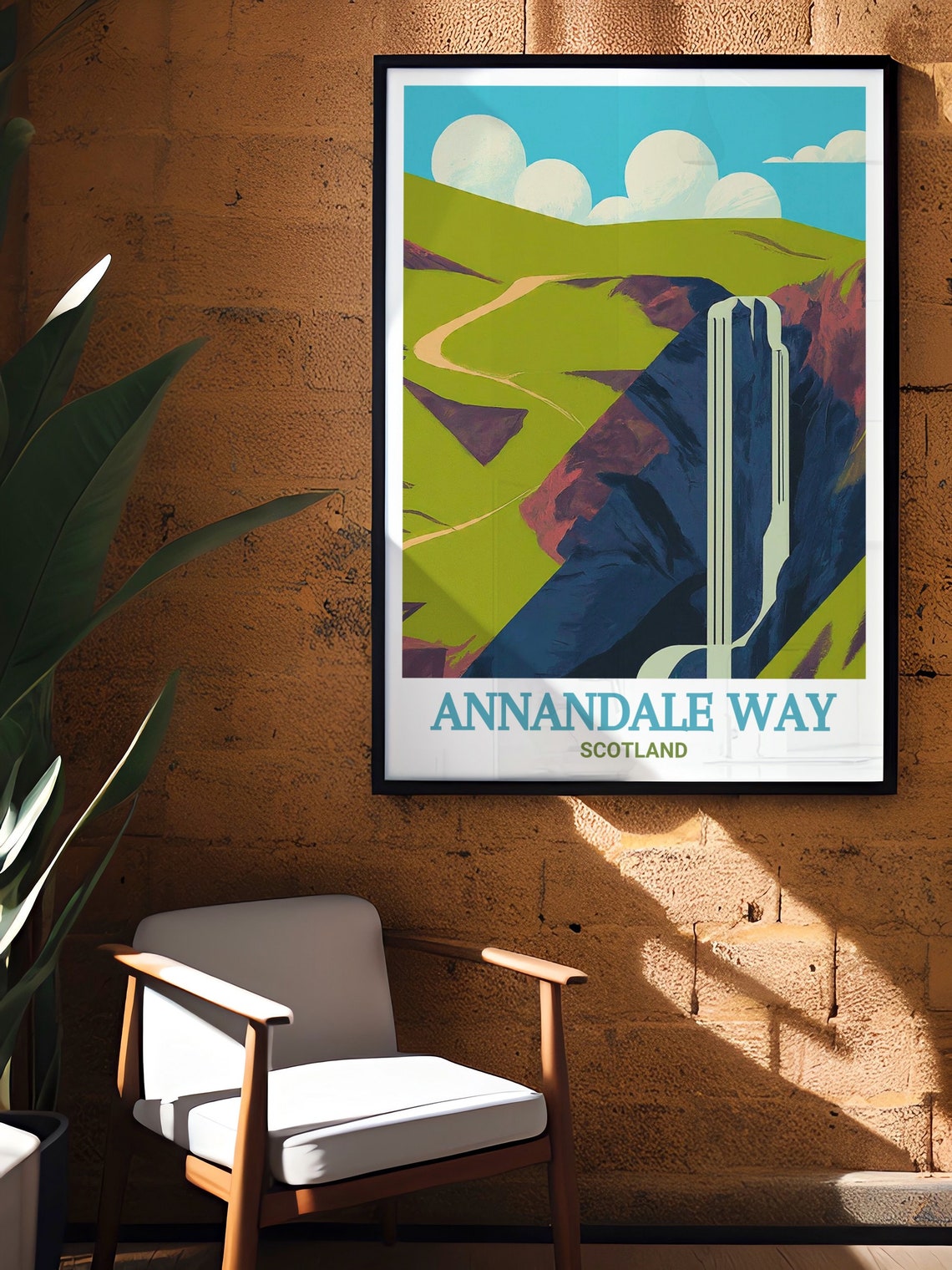 Annandale Way Scotland Grey Mares Tail Waterfall Gorge Poster - Image 3