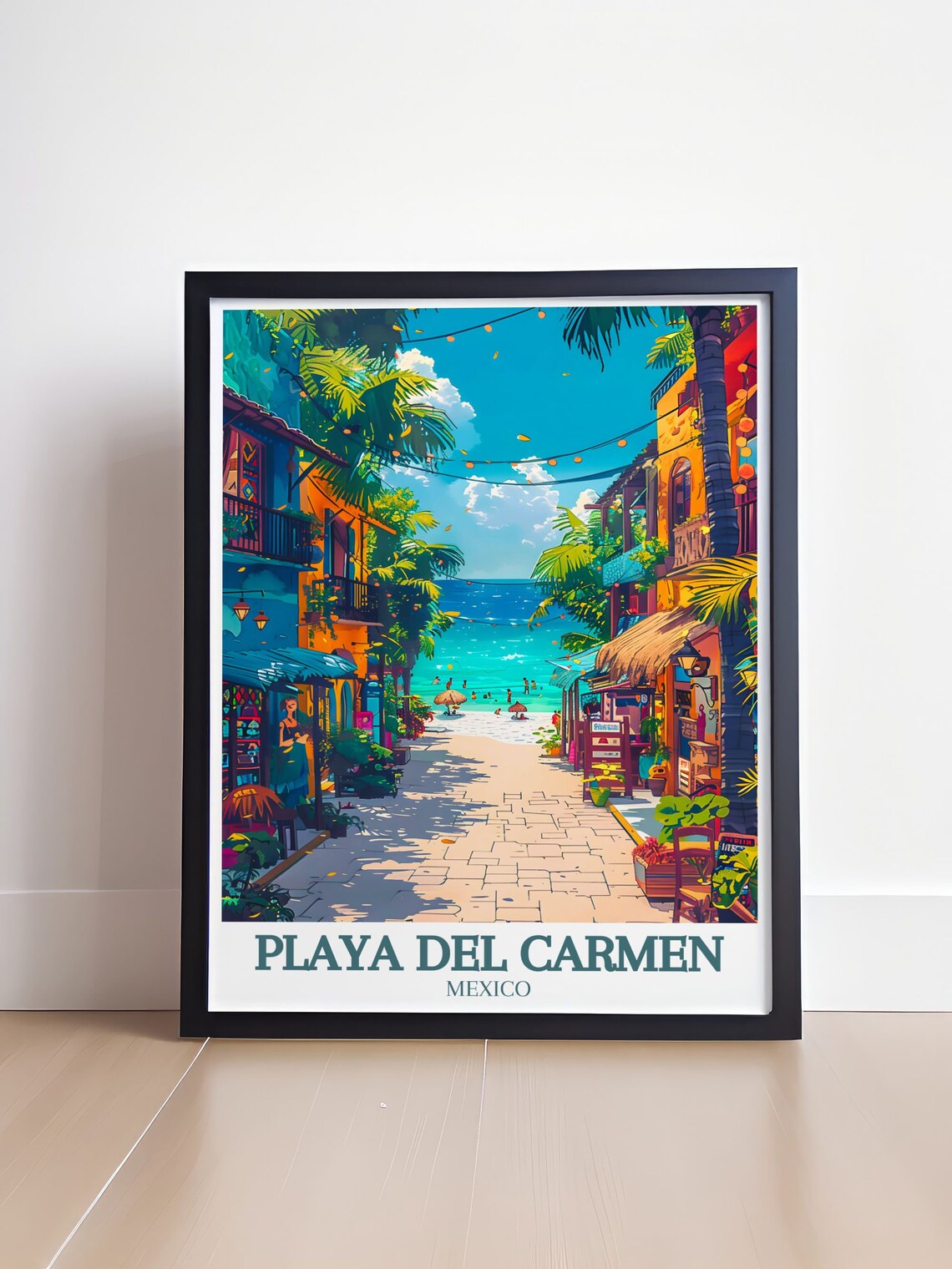 Playa del Carmen Travel Poster, Mexico Artwork - Image 4