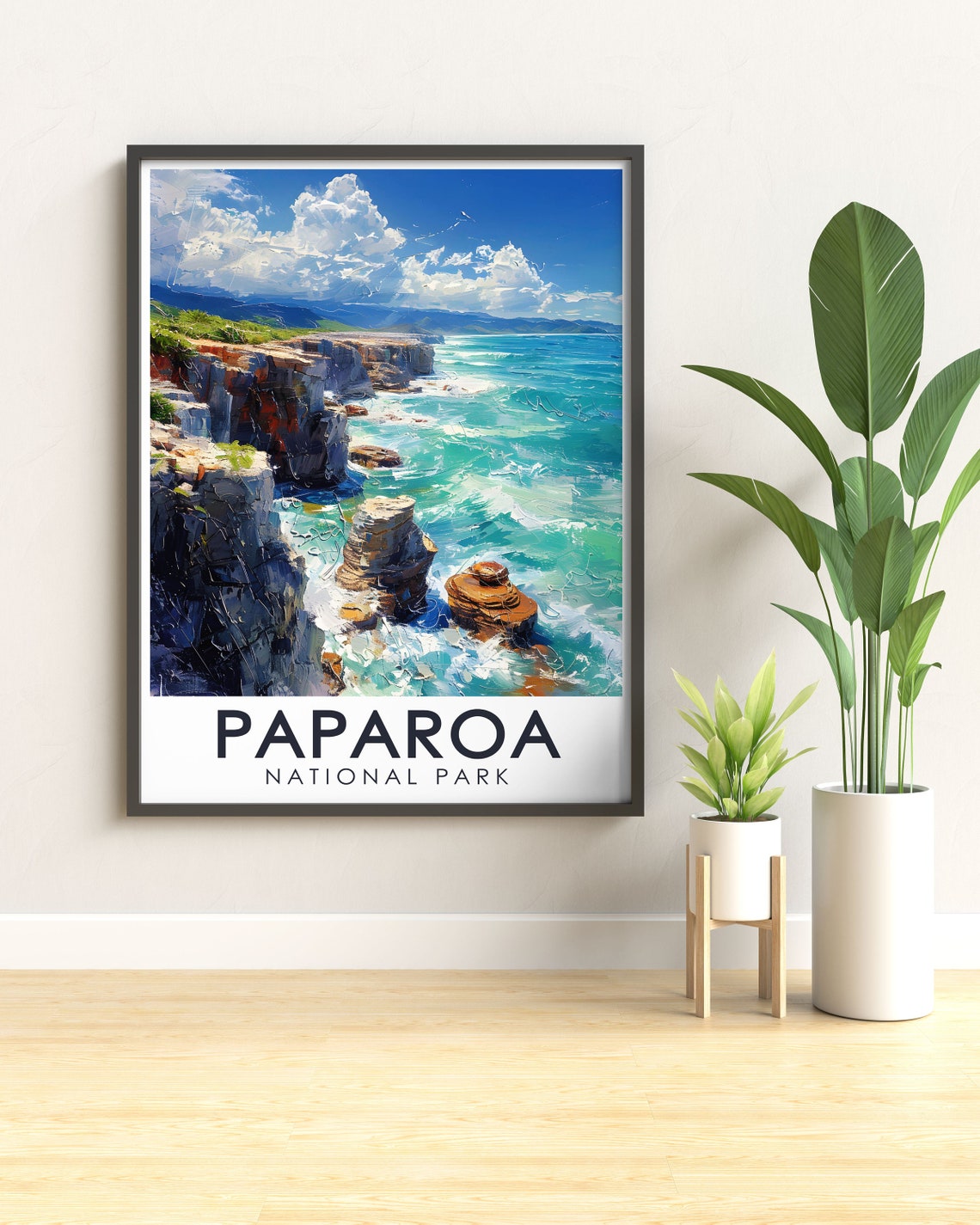 Pancake Rocks Blowholes Limestone Cliffs Paparoa New Zealand Poster - Image 3