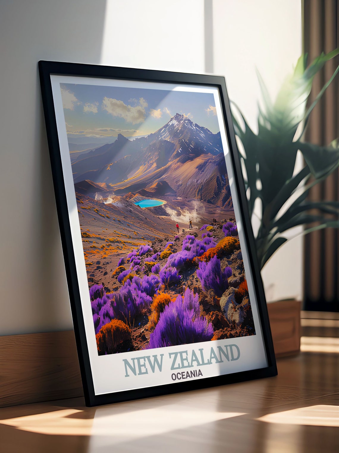 New Zealand Art Collection Tongariro National Park Posters New Zealand Travel Poster New Zealand Travel Prints - Image 2