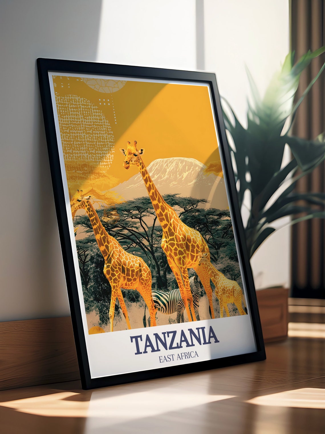 Tanzania Wall Art Mount Kilimanjaro Travel Poster Serengeti National Park And Tanzania Wall Art Kilimanjaro And Serengeti Decor - Image 2