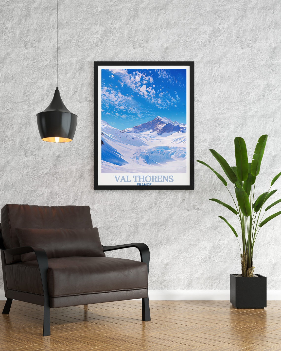 Val Thorens France Glacier de Peclet Snowy Peaks Travel Poster - Image 3