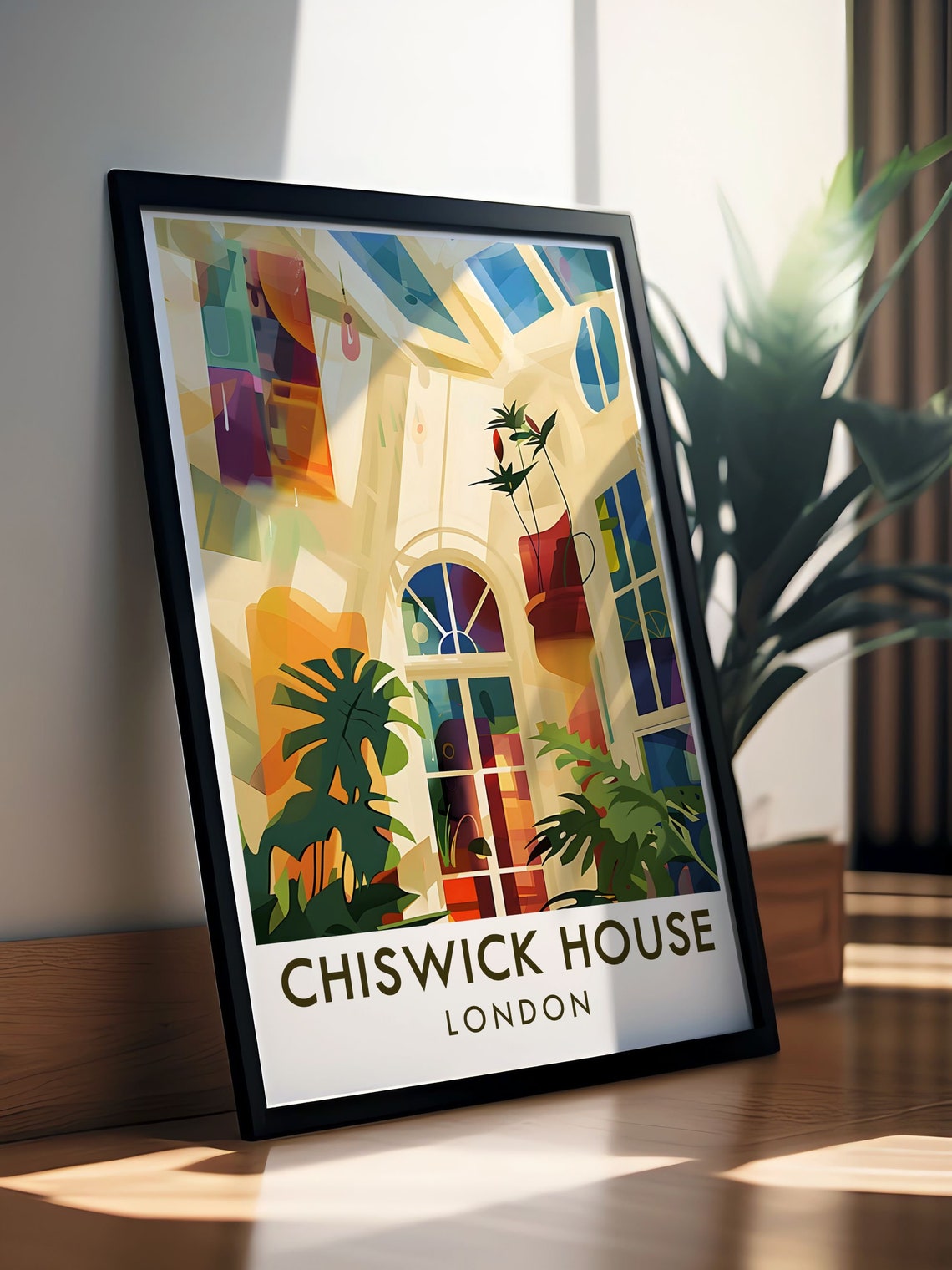 Chiswick House Glasshouse Abstract Sunlit Conservatory Poster - Image 2