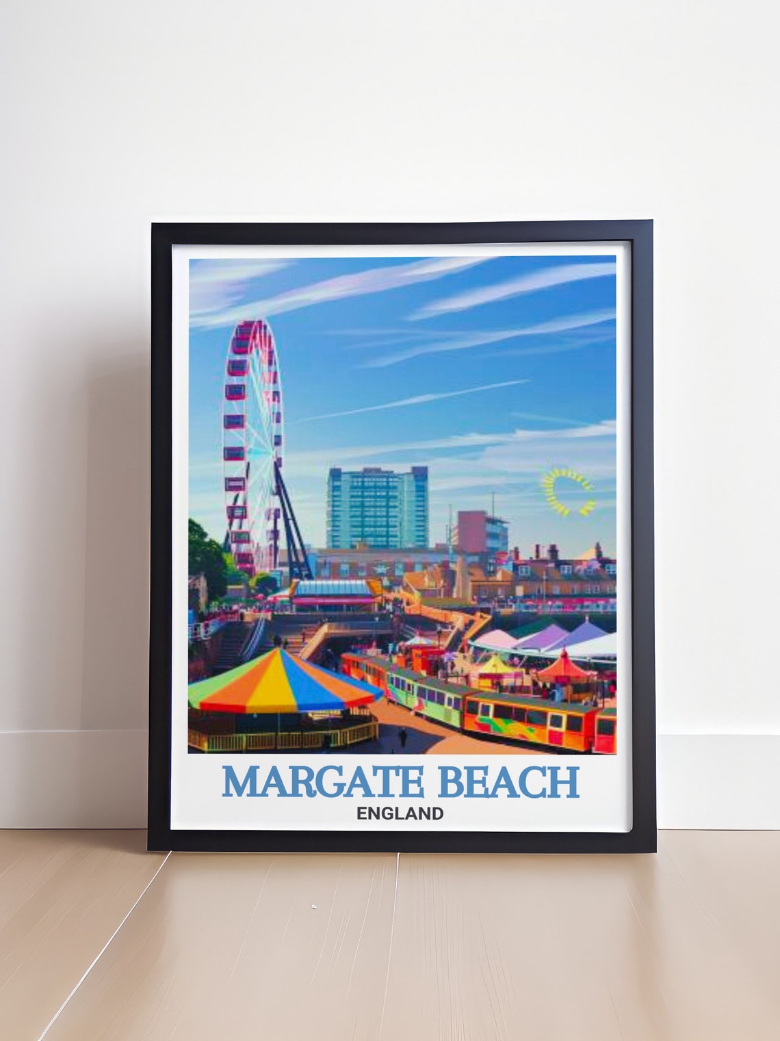 Margate Beach England Dreamland Ferris Wheel Seaside Fun Poster - Image 4