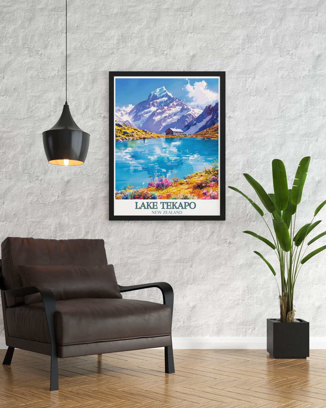 Lake Tekapo New Zealand Alpine Lake With Mountain Hut Poster - Image 3