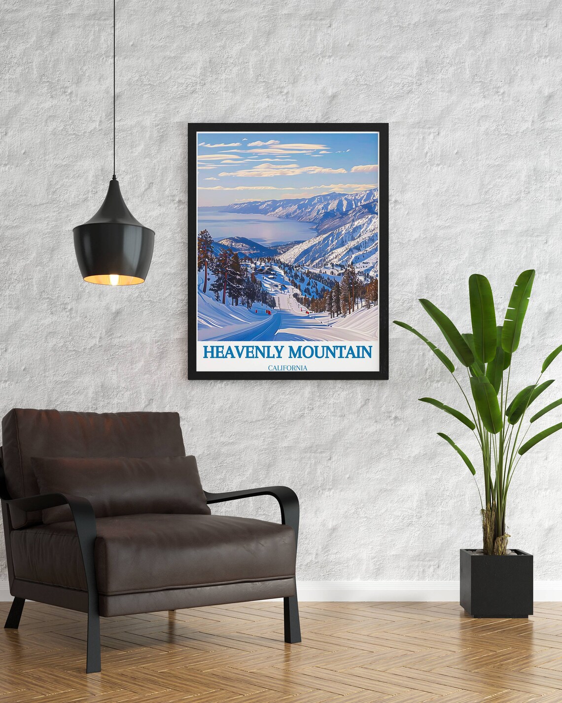 Heavenly Mountain Ski Resort Lake Tahoe California Winter Poster - Image 2