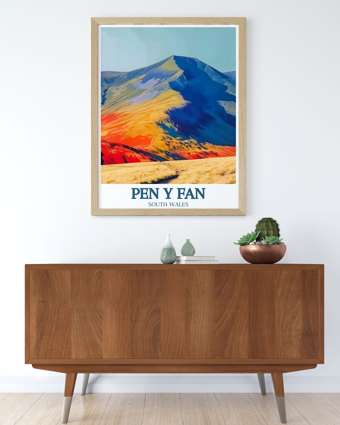 Pen Y Fan South Wales Autumn Peak Landscape Travel Poster Scenic Art - Image 3