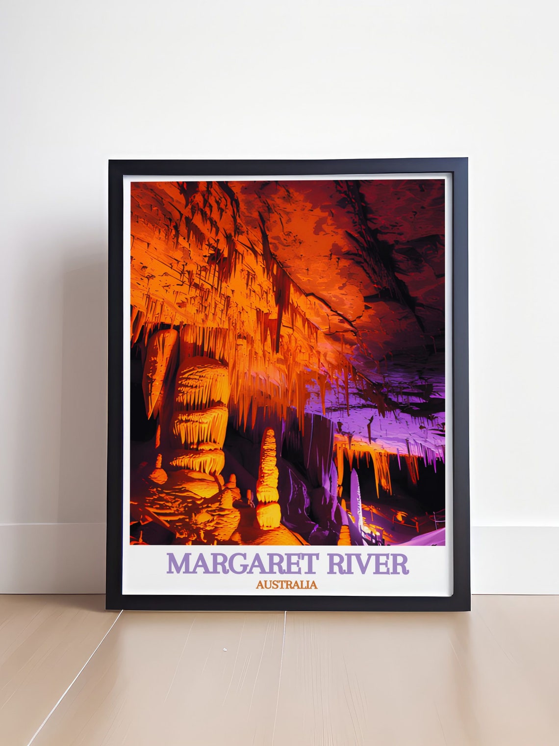 Mammoth Cave Stalactites Orange Glow Underground Australia Poster - Image 4