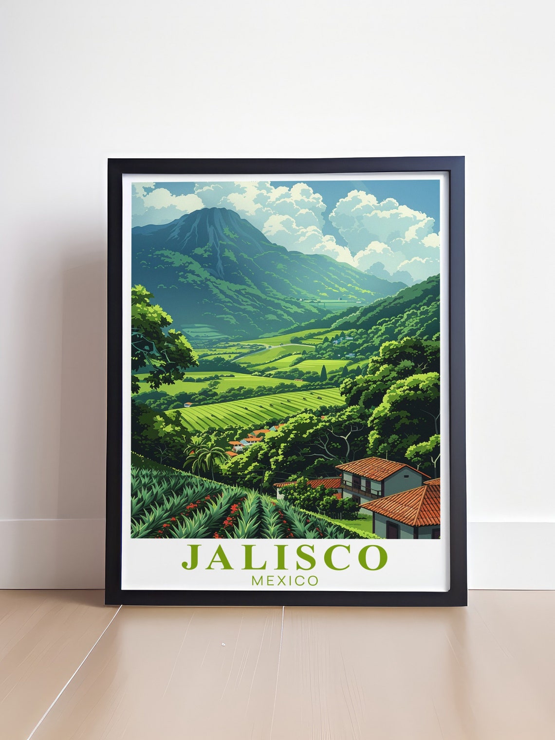 Jalisco Agave Fields Rolling Green Hills Mexico Countryside Poster - Image 4