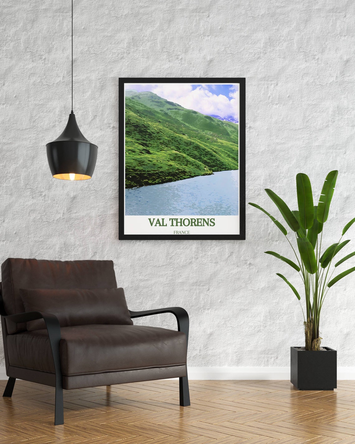 Val Thorens France Green Alpine Valley Lake Summer Colors Poster - Image 2