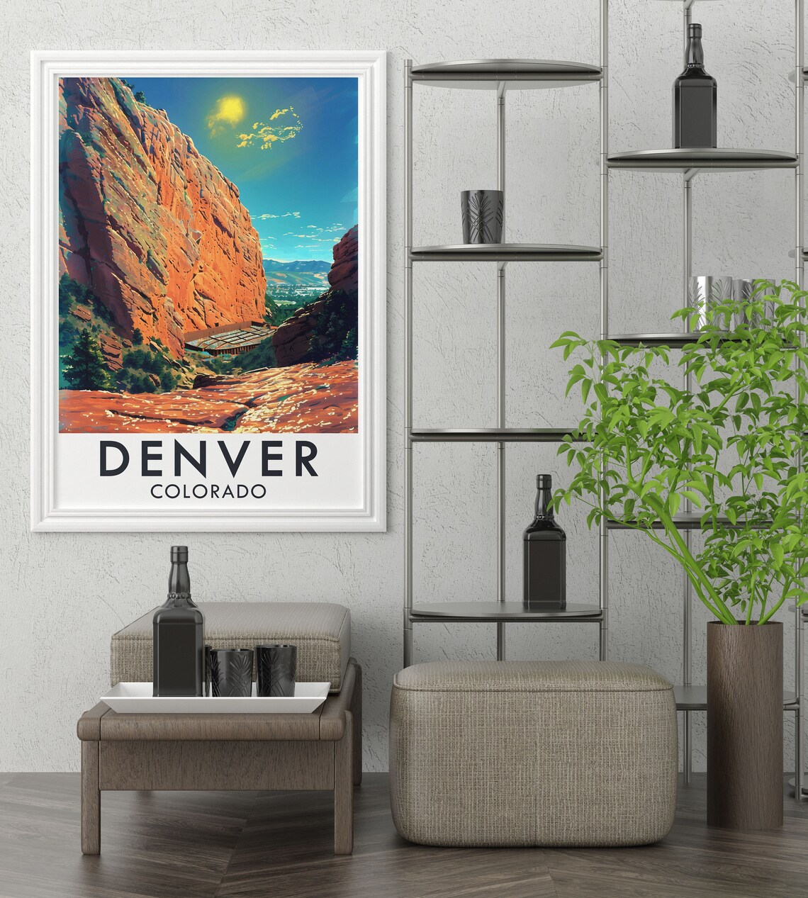 Red Rocks Amphitheatre Vintage Travel Poster - Image 3